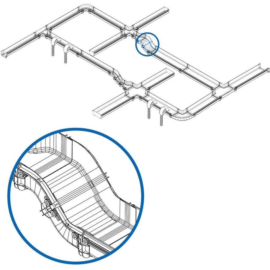 Tripp Lite Srfc10Ramp Toolless 45-Degree Up/Down Ramp Kit For Fiber Routing System, 240 Mm (10 In.)