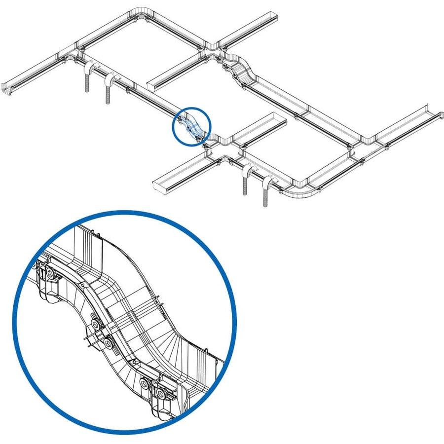 Tripp Lite Srfc5Ramp Toolless 45-Degree Up/Down Ramp Kit For Fiber Routing System, 120 Mm (5 In.)