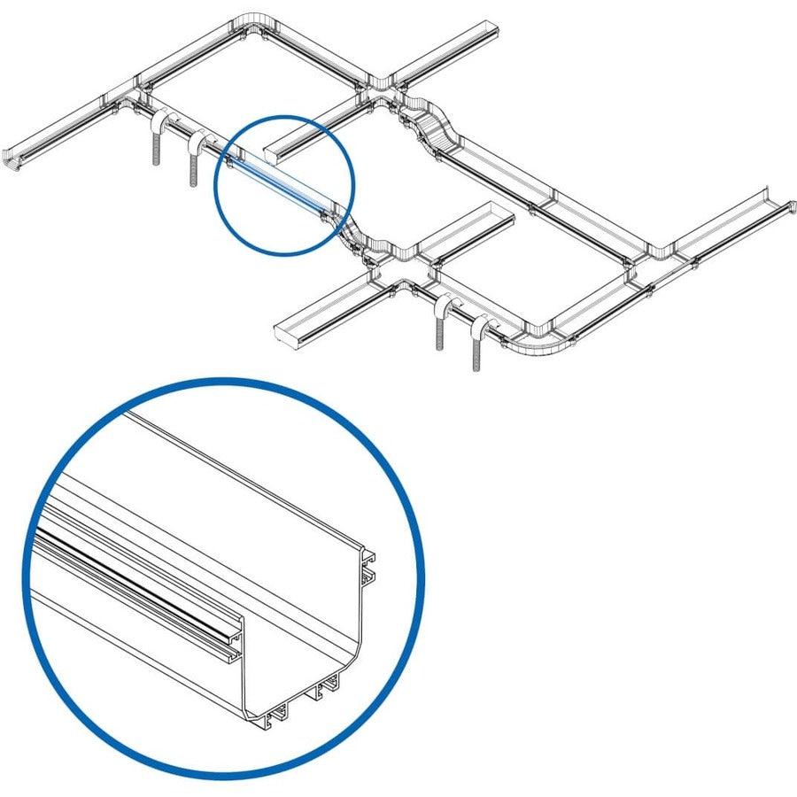 Tripp Lite Srfc5Str72 Toolless Straight Channel Section For Fiber Routing System, 120 X 120 X 1830 Mm (5 X 5 X 72 In.)