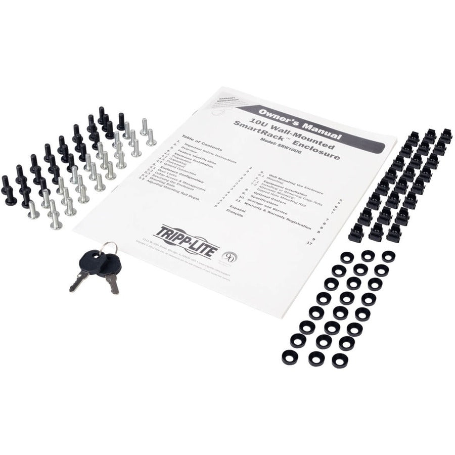 Tripp Lite Srw10Usg Smartrack 10U Low-Profile Switch-Depth Wall-Mount Small Rack Enclosure, Clear Acrylic Window, Hinged Back