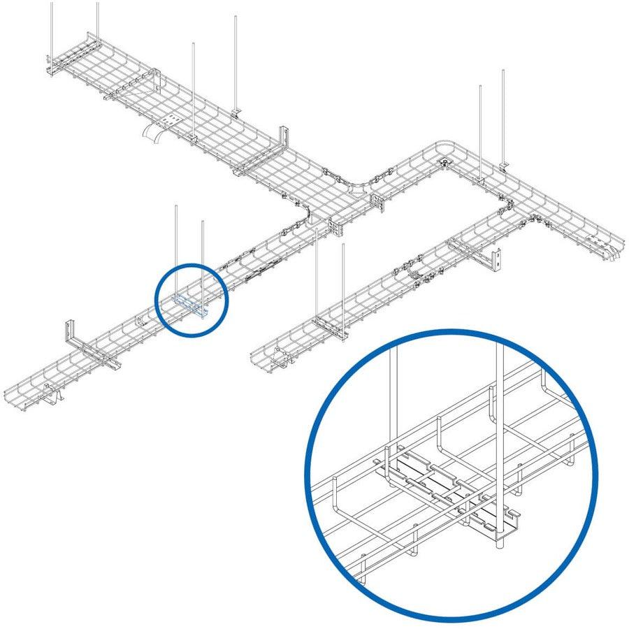 Tripp Lite Srwb6Crossbrkt Trapeze Hanging Cross-Bracket For Wire Mesh Cable Trays, 150 Mm (6 In.)