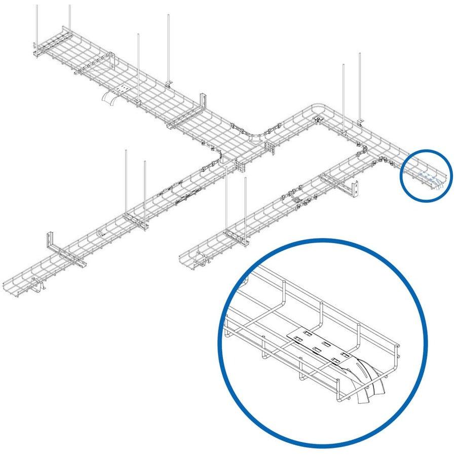 Tripp Lite Srwbdrop Cable Exit Clip/Dropout Waterfall For Wire Mesh Cable Trays, 45 Mm Wide