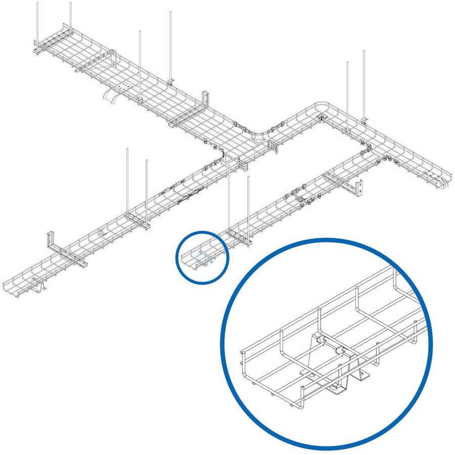 Tripp Lite Srwbunvbase Standoff Base Bracket Floor Mount For Wire Mesh Cable Trays
