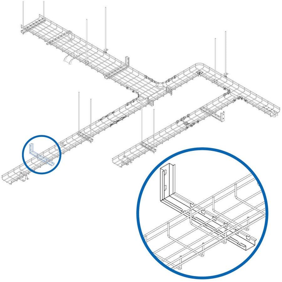 Tripp Lite Srwbwallbrkt Wall L Bracket For 150 Mm And 300 Mm Wire Mesh Cable Trays
