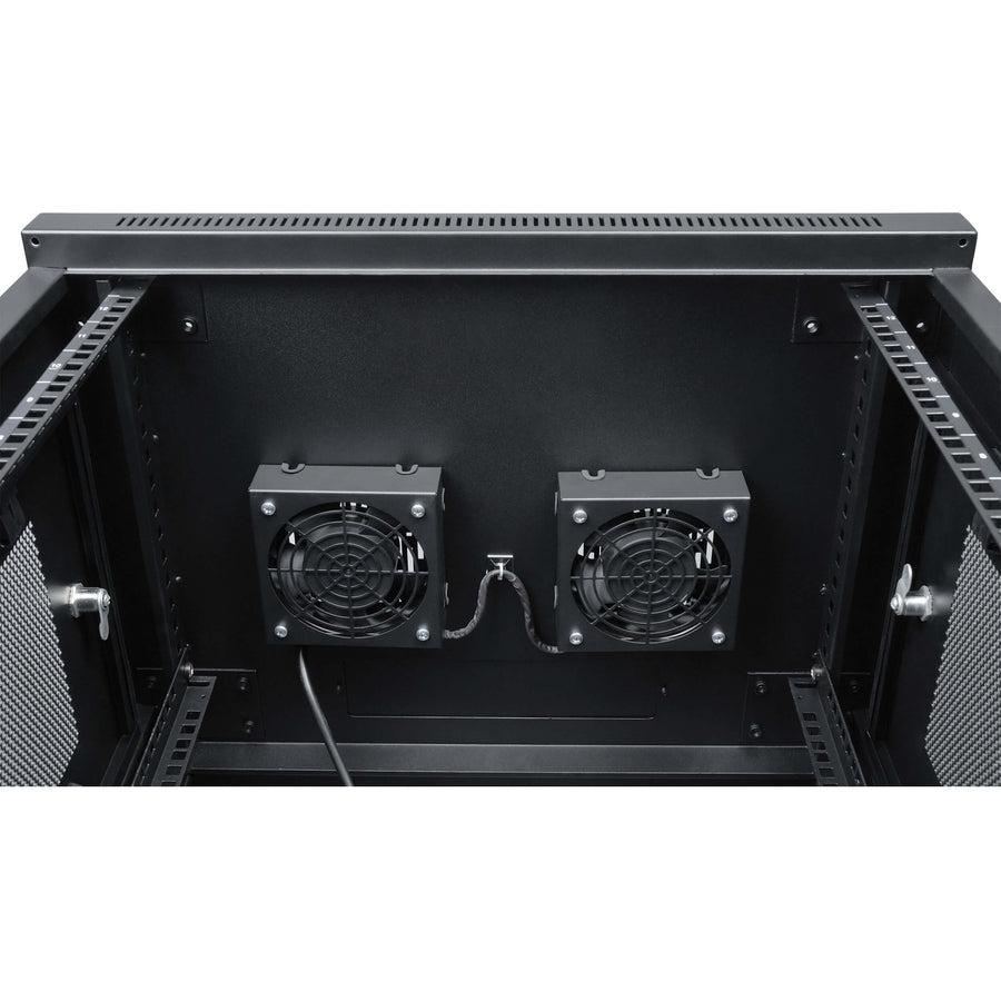 Tripp Lite Srxfanwm Wall-Mount Roof Fan Kit - Dual 230V High-Performance Fans, 210 Cfm, 3 Ft. (0.91 M) Cord, C14 Input