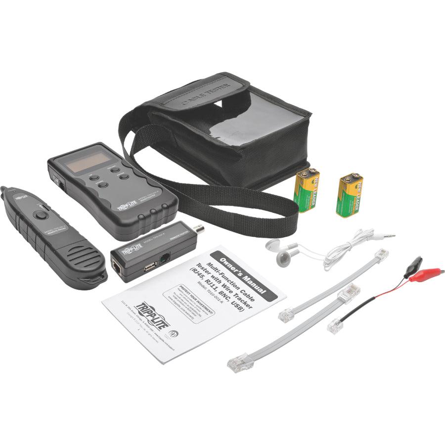 Tripp Lite T010-001-K Multi-Function Cable Tester With Wire Tracker (Rj45, Rj11, Bnc, Usb)