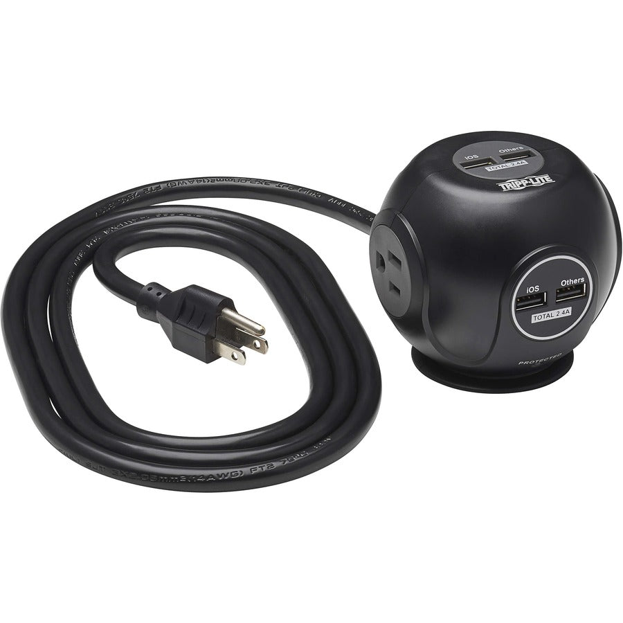 Tripp Lite Tlp38Uam Surge Protector Black, Grey 3 Ac Outlet(S) 120 V 2.44 M