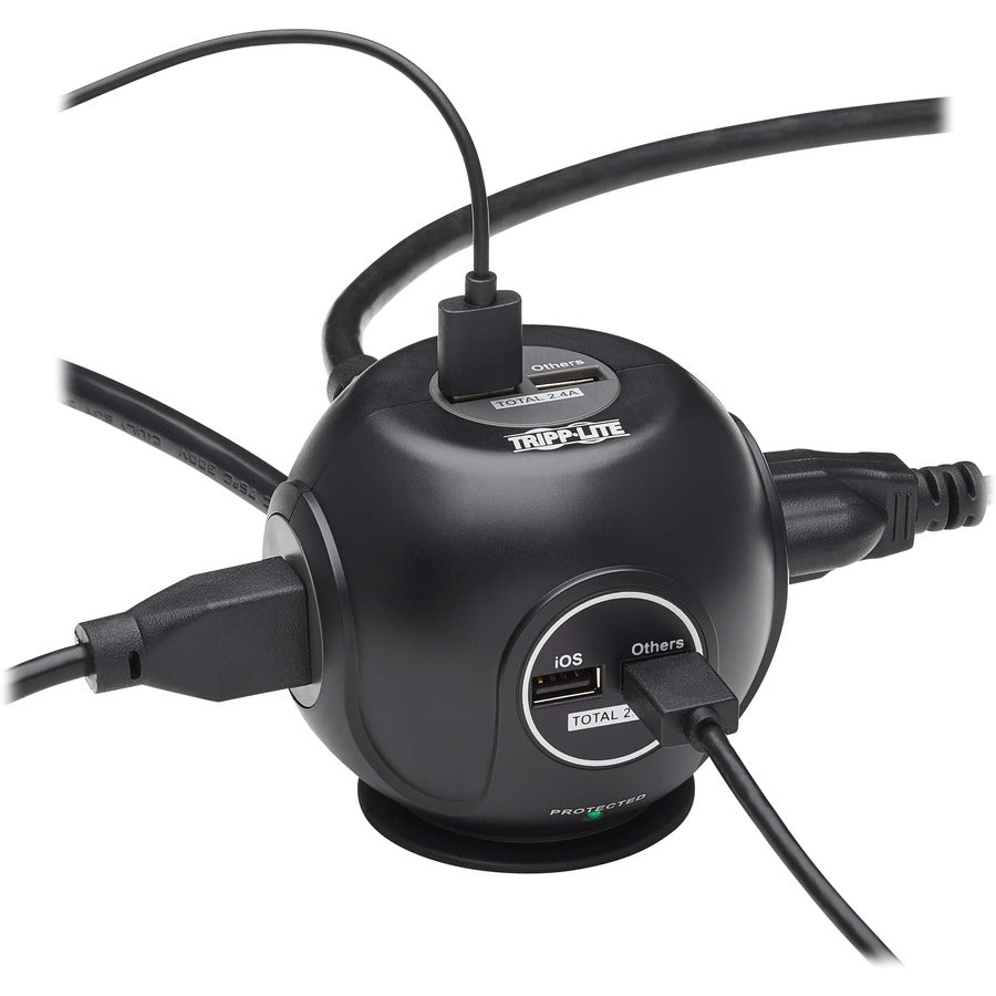 Tripp Lite Tlp38Uam Surge Protector Black, Grey 3 Ac Outlet(S) 120 V 2.44 M