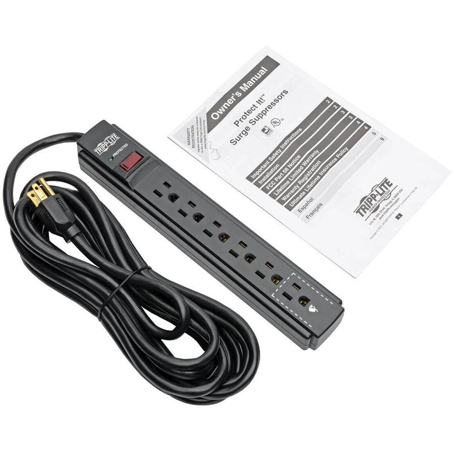 Tripp Lite Tlp615B Surge Protector Black 6 Ac Outlet(S) 120 V 4.5 M