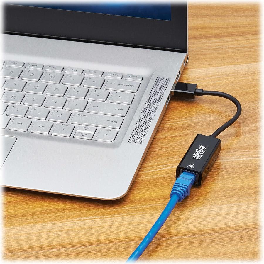 Tripp Lite U336-000-Gb-Ca Usb-C, Usb-A To Rj45 Gigabit Ethernet Network Adapter (2Xm/F), Usb 3.2 Gen 1, Black