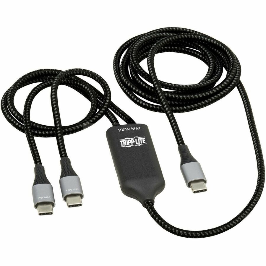 Tripp Lite USB-C Charging Cable/Splitter (M/2xM) - 100W PD Charging, 6 ft. (1.8 m) - 6 ft