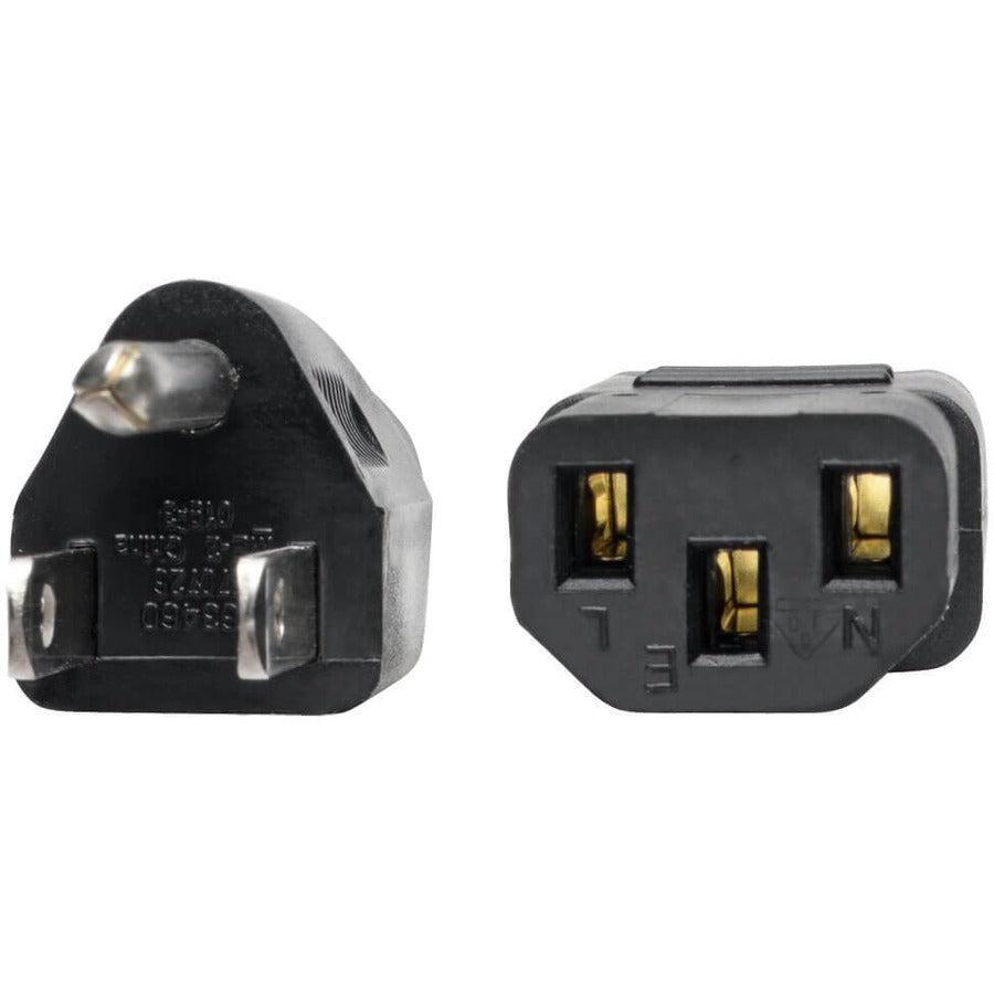 Tripp Lite Universal Computer Power Cord Lead Cable, 10A, 18Awg (Nema 5-15P To Iec-320-C13), 4.57 M (15-Ft.)