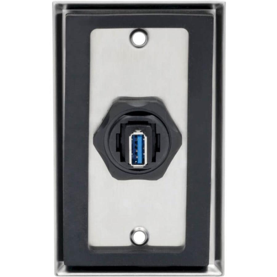 Tripp Lite Usb 3.0 Coupler, Superspeed, 3.0/3.1, Industrial - Usb-A F/F, Shielded, Ip67, Dust Cap