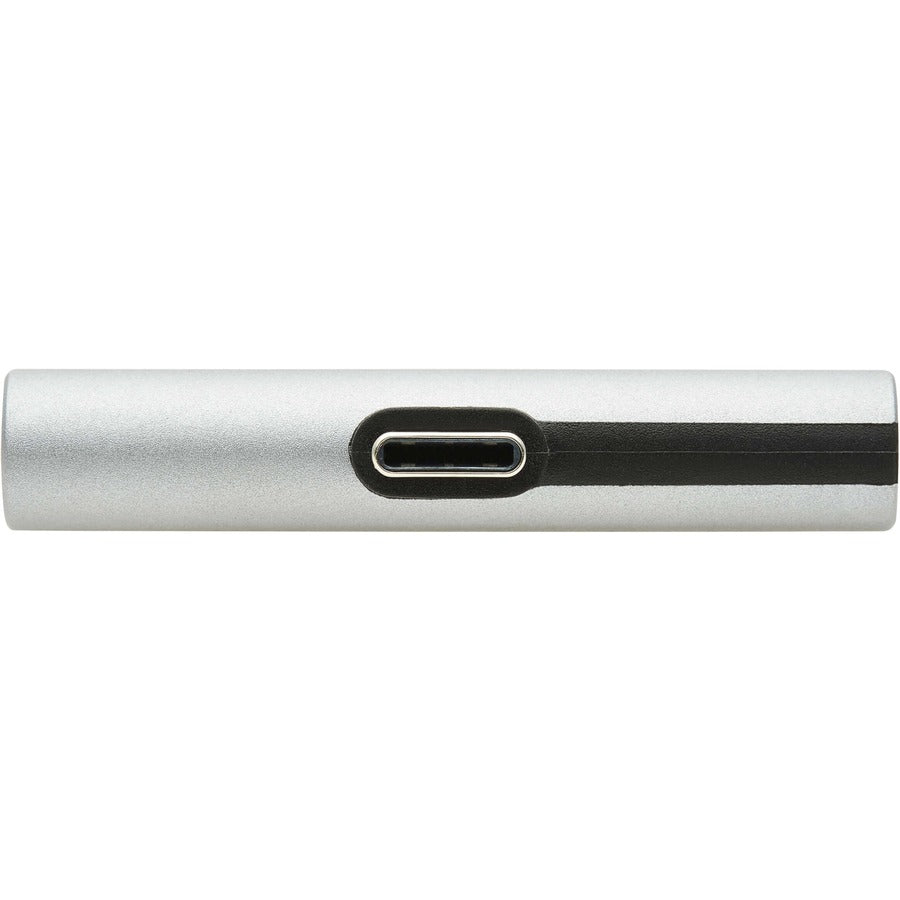 Tripp Lite Usb-C To 3.5 Mm Headphone Jack Adapter For Hi-Res Stereo Audio - Pd 3.0 And Qc 2.0 Charging, Silver