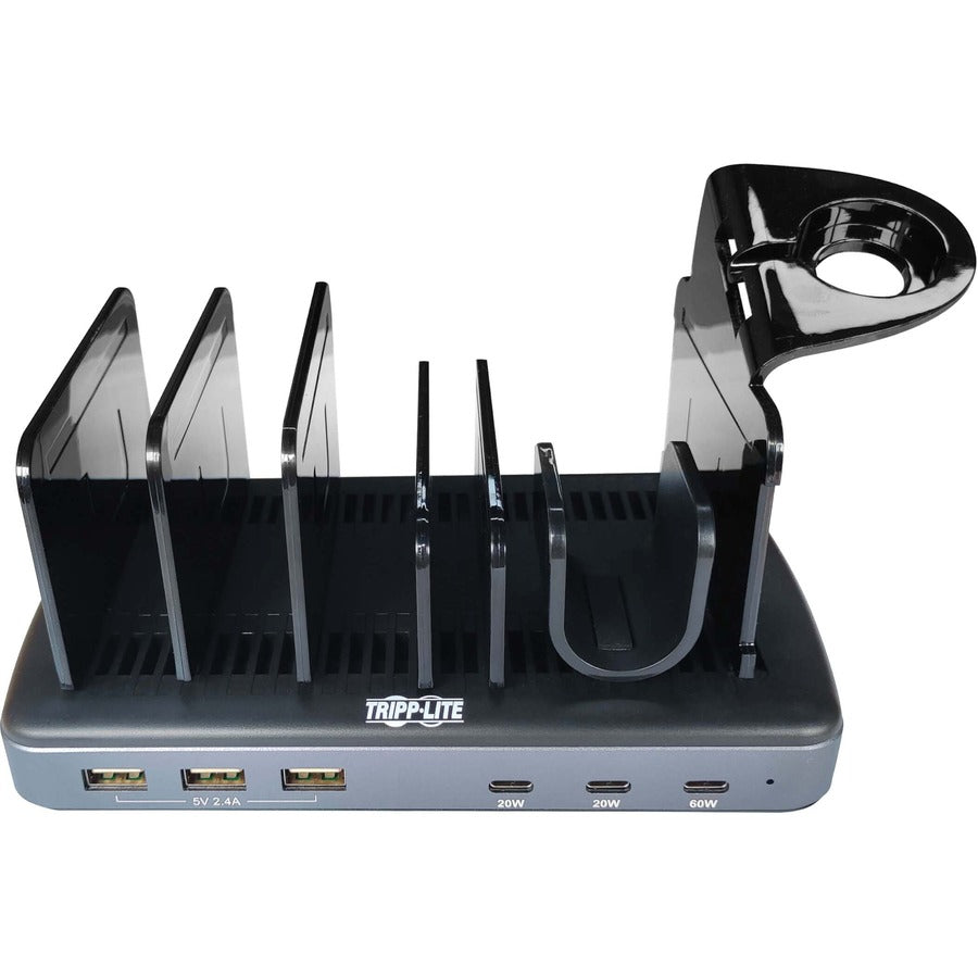 Tripp Lite by Eaton 120W Multi-Device Charging Station - 60W USB-C, 2x 20W USB-C, and 3x USB-A Ports for Smartphone, Tablet and Apple Watch with Storage U280-006-C3A-ST