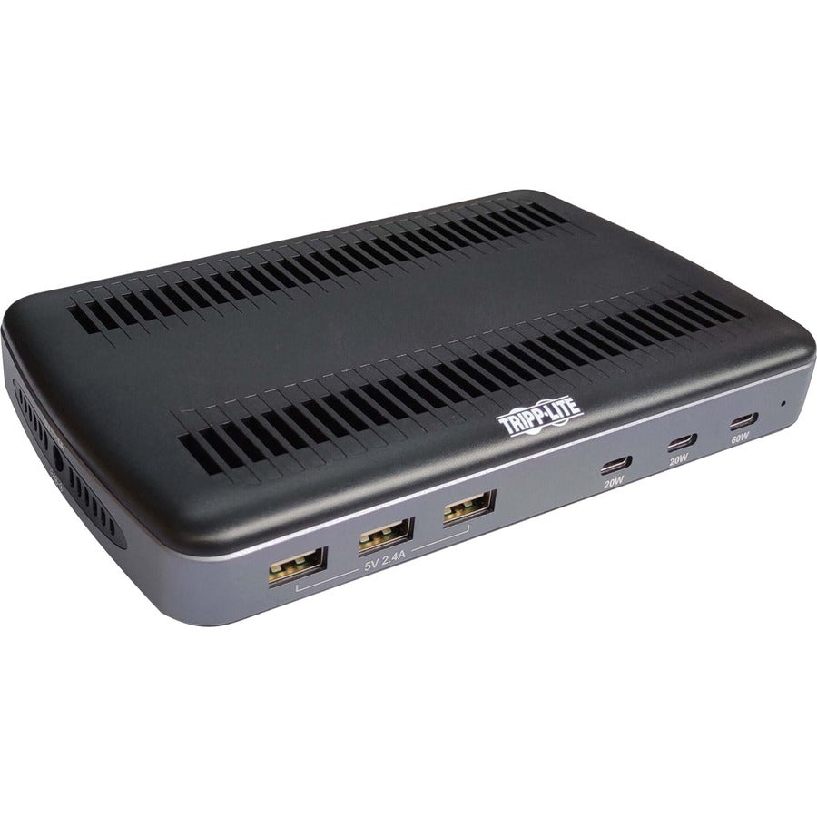 Tripp Lite by Eaton 120W Multi-Device Charging Station - 60W USB-C, 2x 20W USB-C, and 3x USB-A Ports for Smartphone, Tablet and Apple Watch with Storage U280-006-C3A-ST