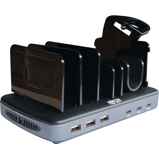 Tripp Lite by Eaton 120W Multi-Device Charging Station - 60W USB-C, 2x 20W USB-C, and 3x USB-A Ports for Smartphone, Tablet and Apple Watch with Storage U280-006-C3A-ST