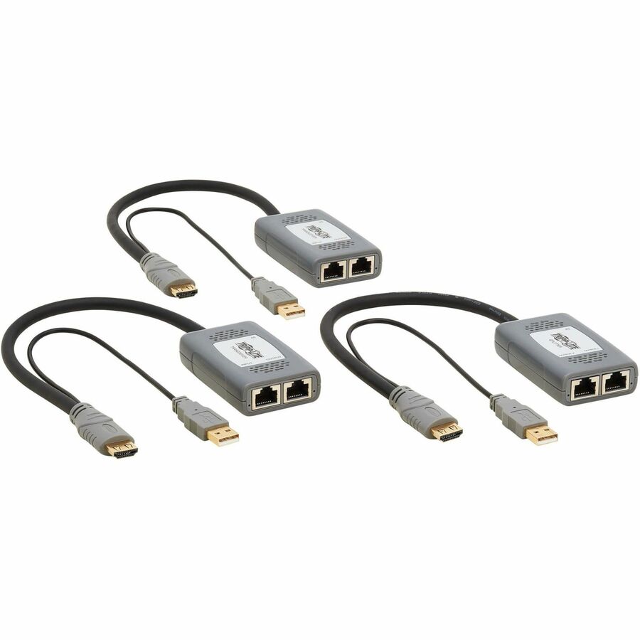 Tripp Lite by Eaton 2-Port HDMI over Cat6 Extender Kit, Pigtail Transmitter/2x Receivers, B127U-002-PHPH2