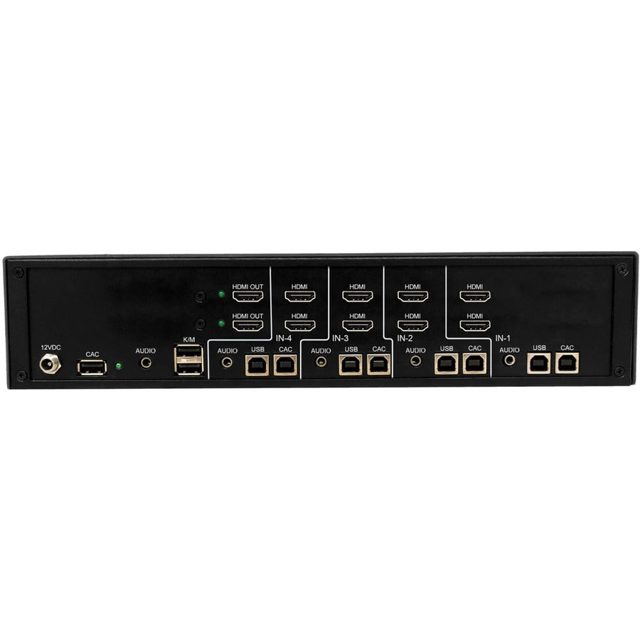 Tripp Lite by Eaton Secure KVM Switch, 4-Port, Dual Head, HDMI to HDMI, 4K, NIAP PP4.0, Audio, CAC, TAA B002-H2AC4-N4