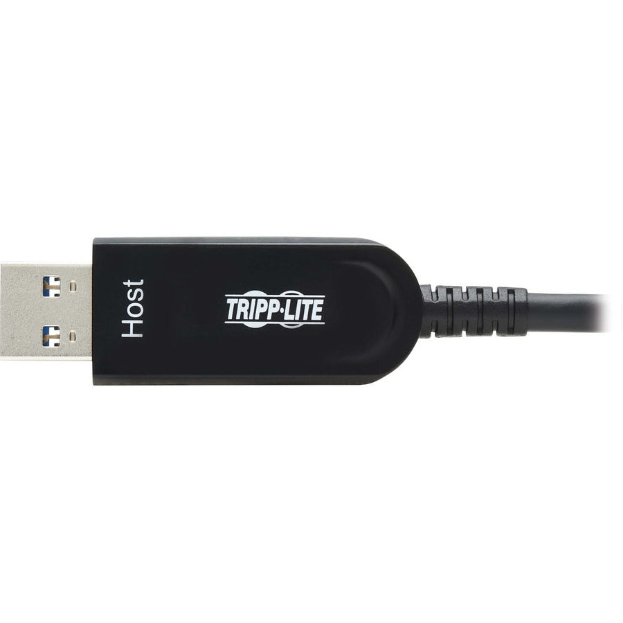 Tripp Lite by Eaton USB-A to USB-C AOC Cable (M/M) - USB 3.2 Gen 2 (10Gbps) Plenum-Rated Fiber Active Optical - Data Only, Backward Compatible, Black, 10 m (33 ft.) U428F-10M-D321