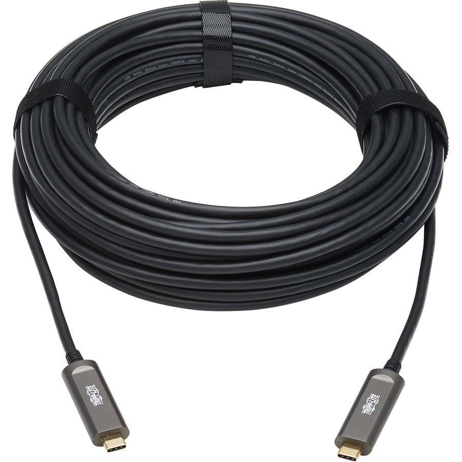 Tripp Lite by Eaton USB-C AOC Cable (M/M) - USB 3.2 Gen 2 (10 Gbps) Plenum-Rated Fiber U420F-15M-D3