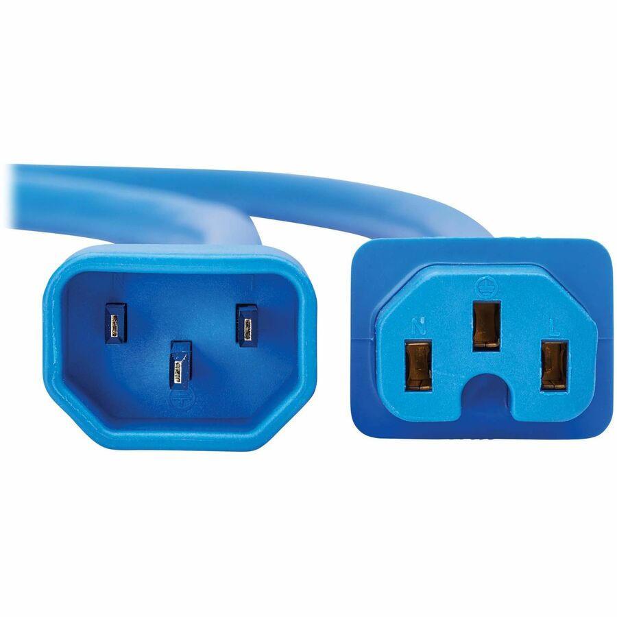 Tripp Lite series Power Cord C14 to C15 - Heavy-Duty 15A 250V 14 AWG 10 ft. (3.1 m) Blue -