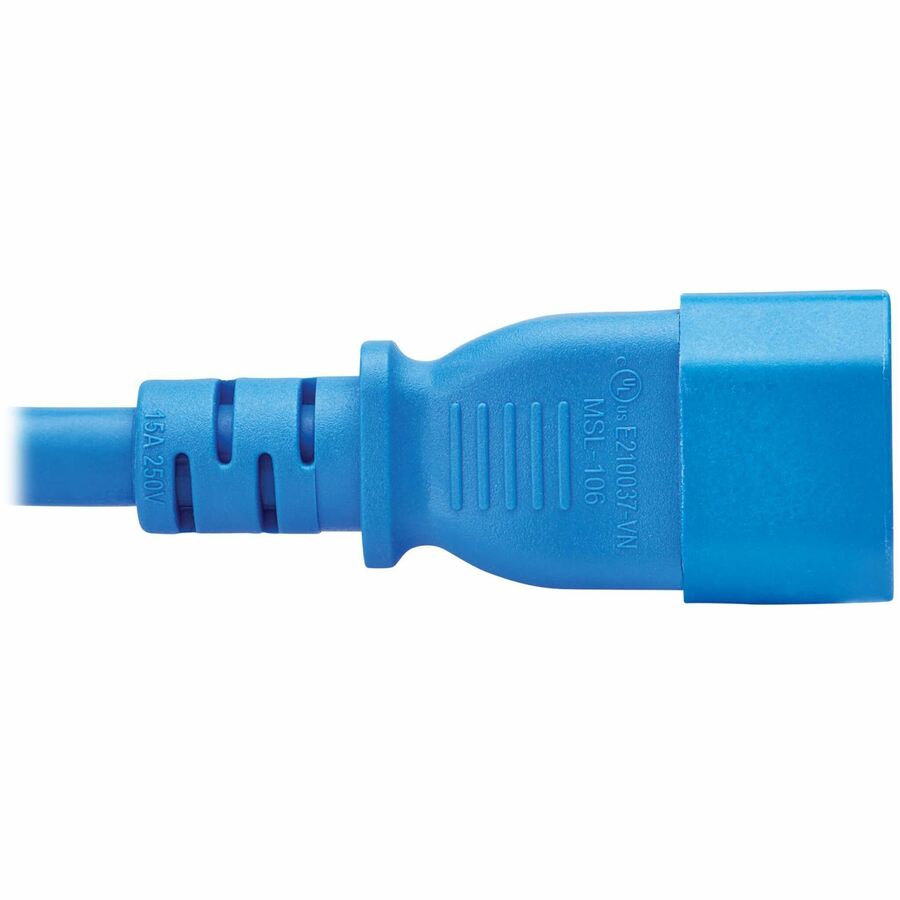Tripp Lite series Power Cord C14 to C15 - Heavy-Duty 15A 250V 14 AWG 10 ft. (3.1 m) Blue -