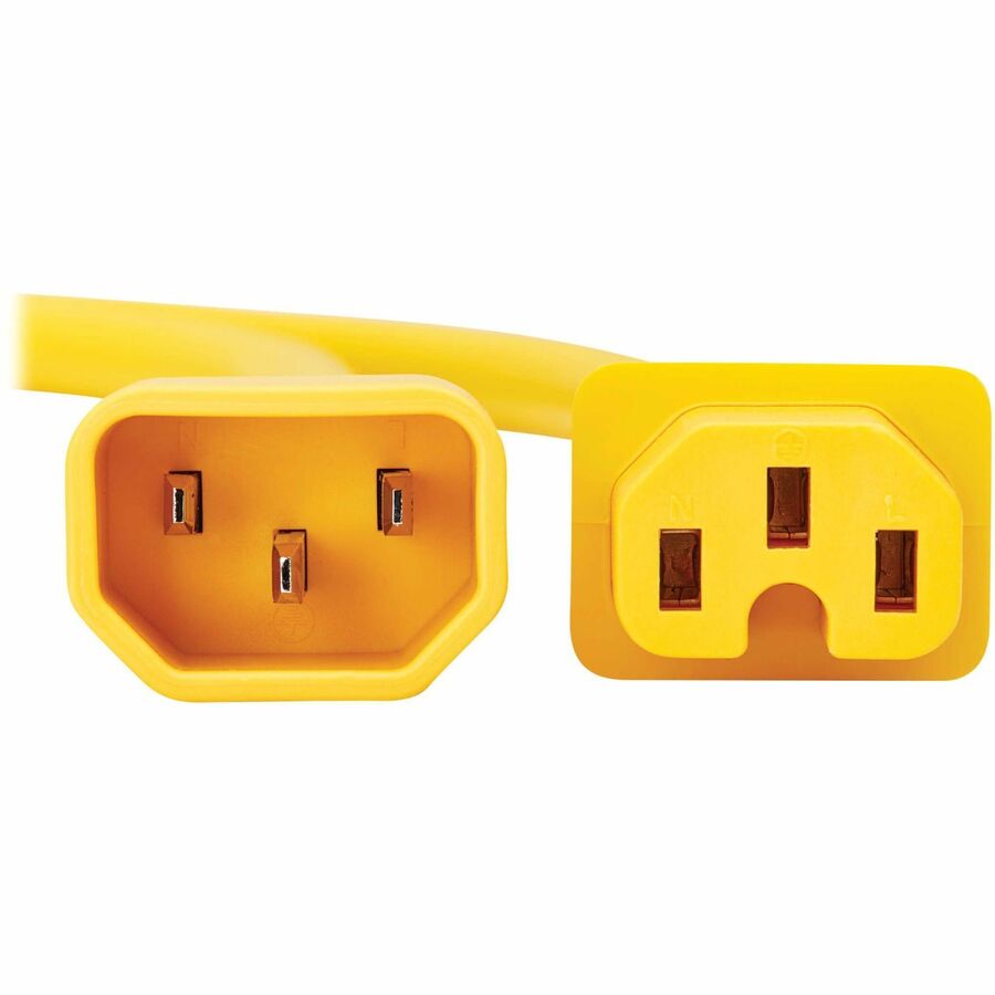 Tripp Lite series Power Cord C14 to C15 - Heavy-Duty 15A 250V 14 AWG 10 ft. (3.1 m) Yellow