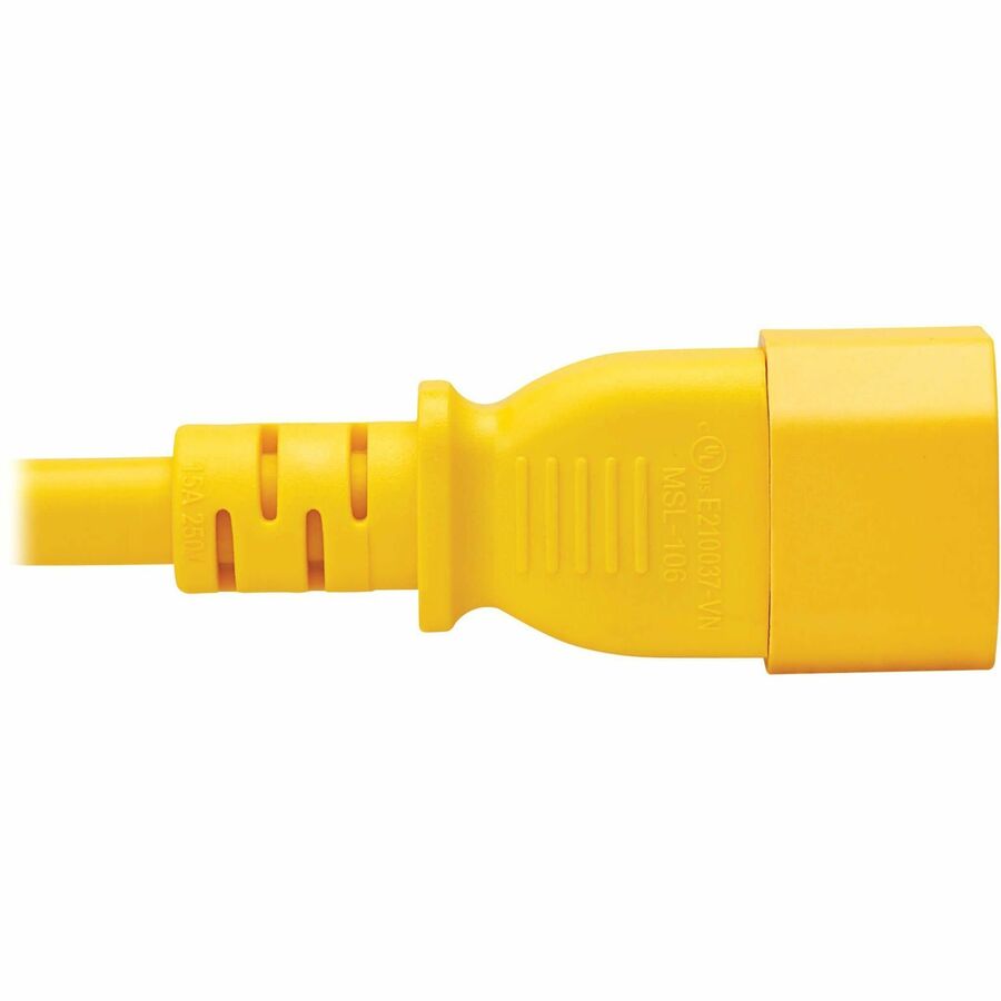 Tripp Lite series Power Cord C14 to C15 - Heavy-Duty 15A 250V 14 AWG 10 ft. (3.1 m) Yellow