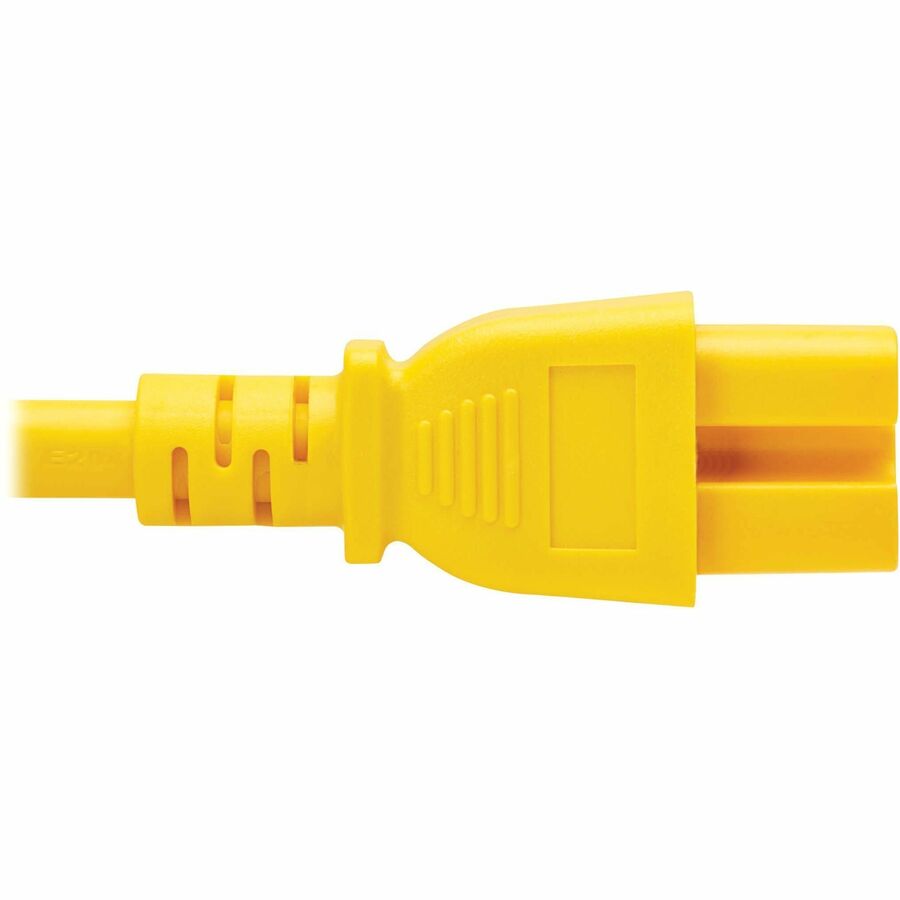Tripp Lite series Power Cord C14 to C15 - Heavy-Duty 15A 250V 14 AWG 10 ft. (3.1 m) Yellow
