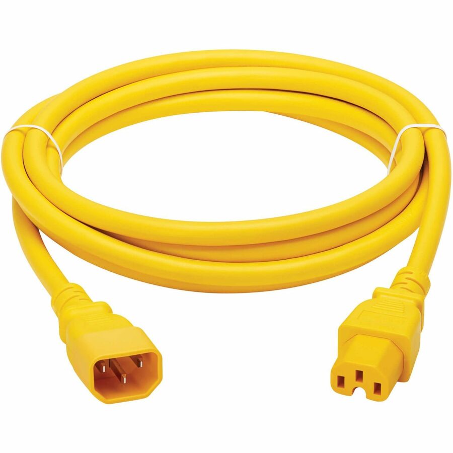 Tripp Lite series Power Cord C14 to C15 - Heavy-Duty 15A 250V 14 AWG 10 ft. (3.1 m) Yellow