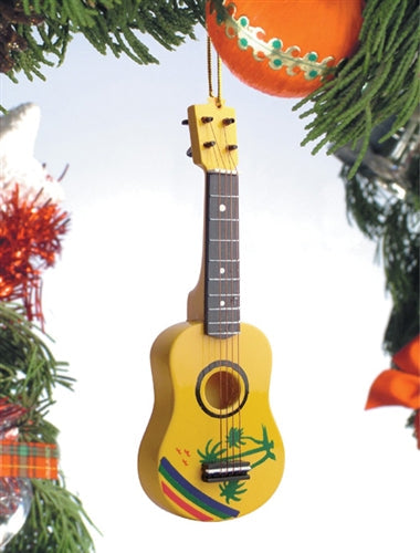 Tropical Design Ukulele Ornament - 5 Inch