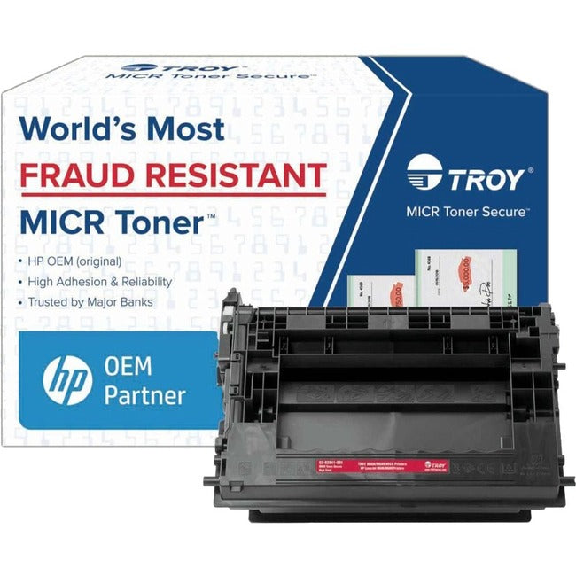 Troy Toner Secure Original MICR High Yield Laser Toner Cartridge - Alternative for Troy, HP - Black - 1 Pack 02-82041-001