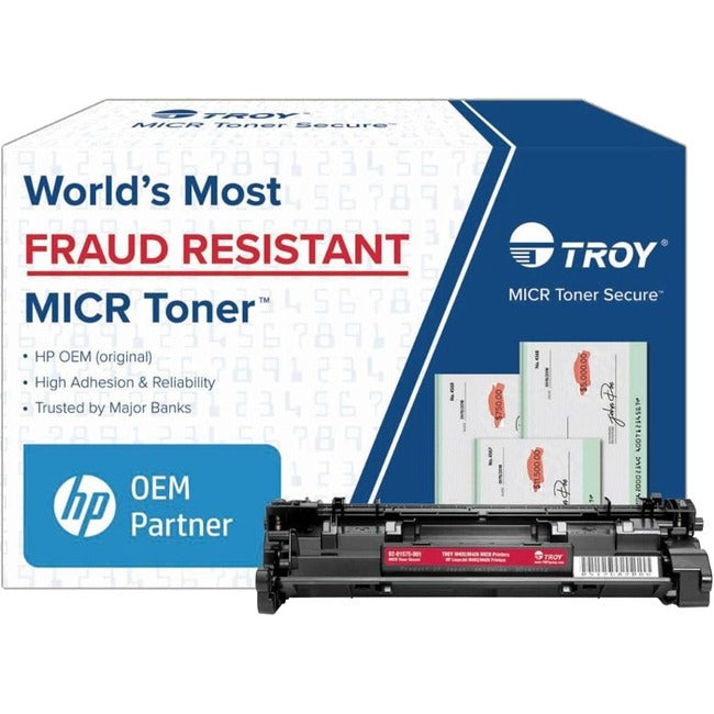 Troy Toner Secure Original MICR Standard Yield Laser Toner Cartridge - Alternative for Troy, HP CF226A - Black - 1 Pack 02-81575-001