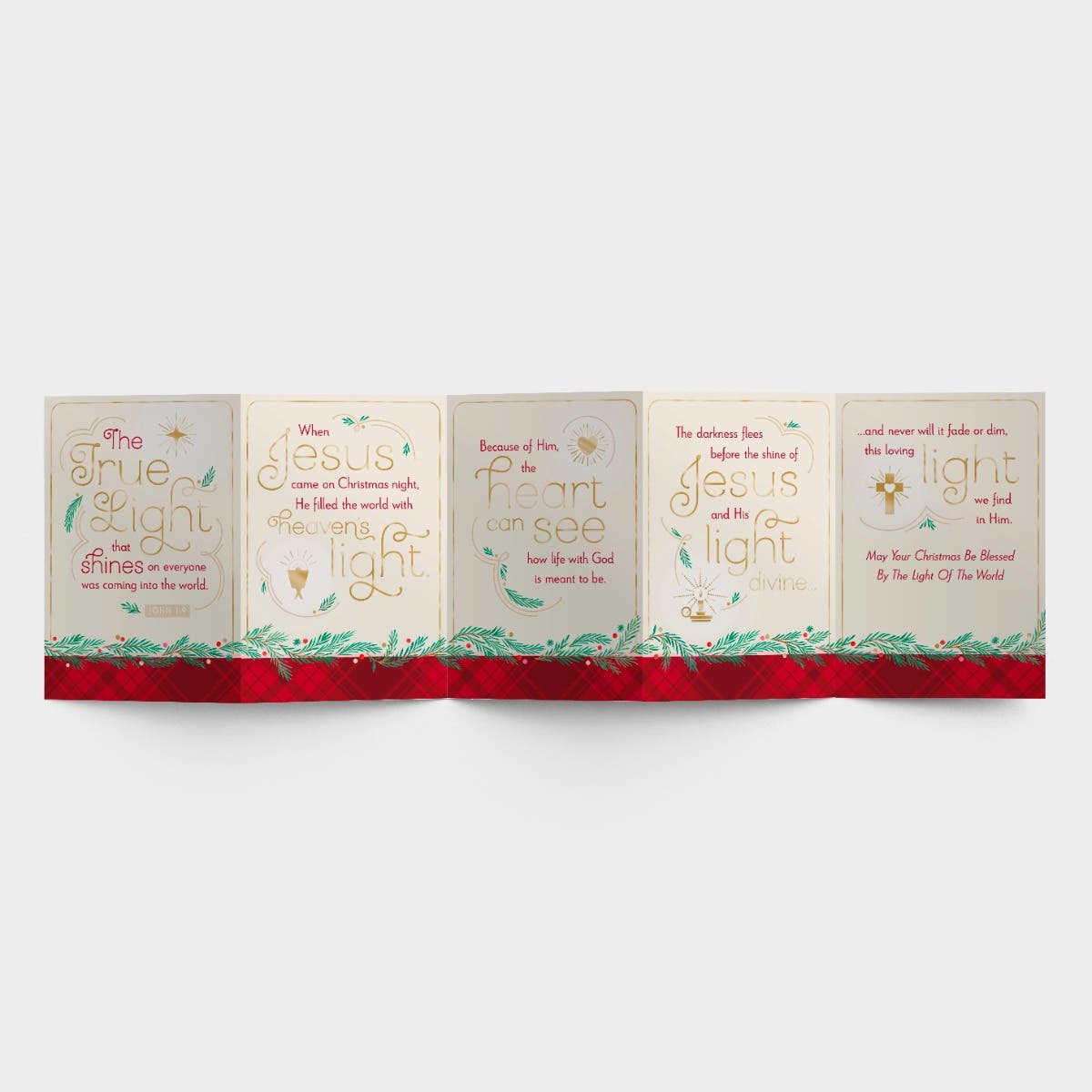 True Light - 18 Christmas Boxed Cards and Envelopes - Special Edition 5-Panel