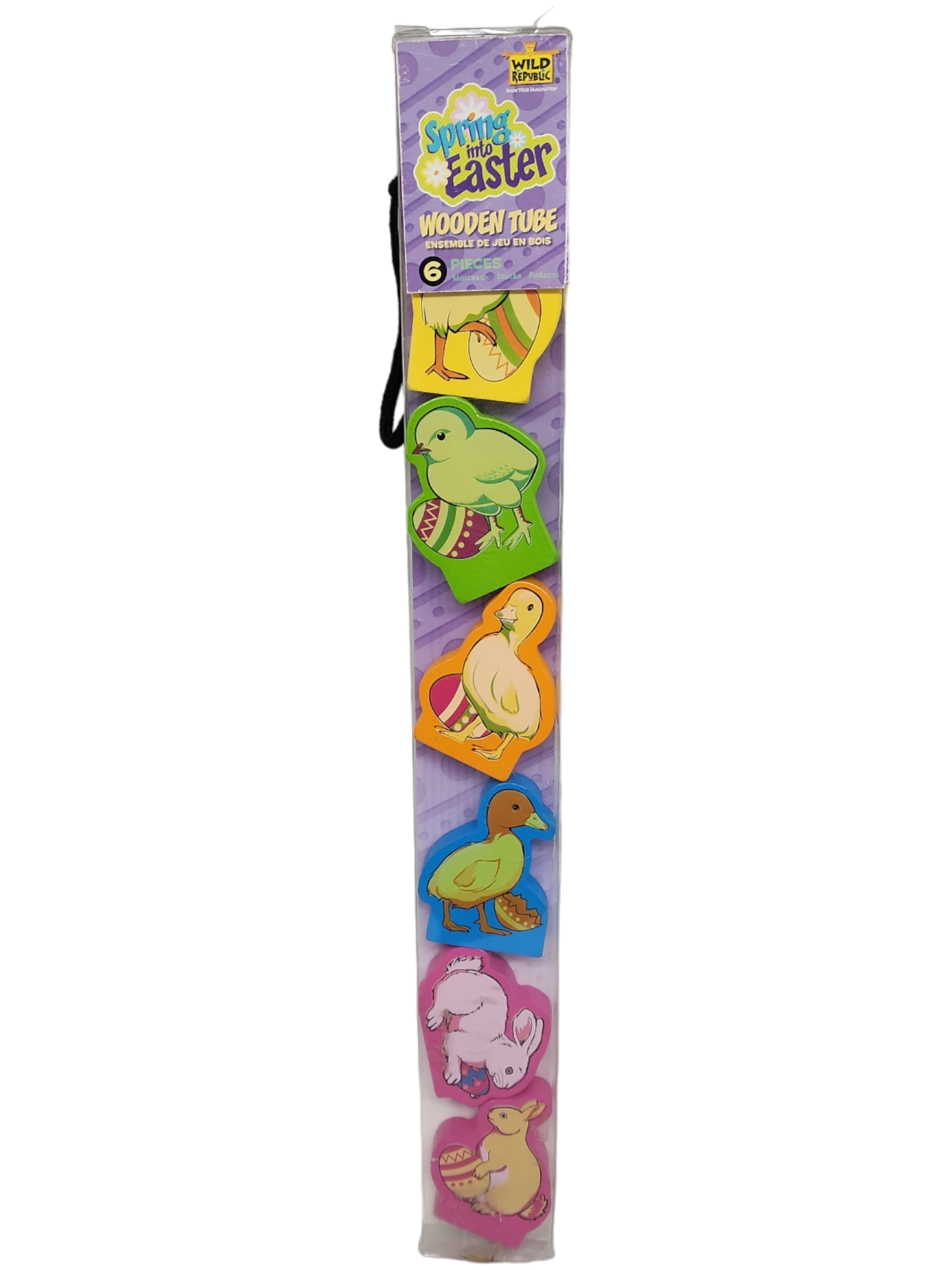 Tube Of Wood Animals