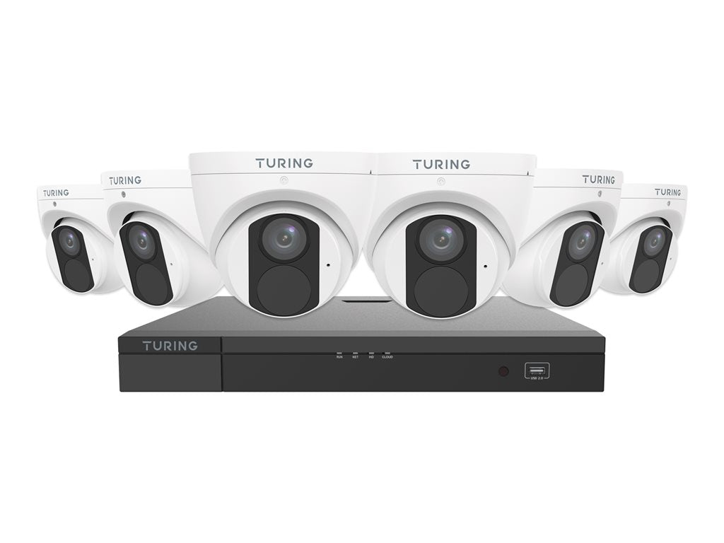 Turing LITE - NVR + camera(s) - PoE, AC powered - 8 channels - 1 x 2 TB - 6 camera(s) - CMOS TLK6T482