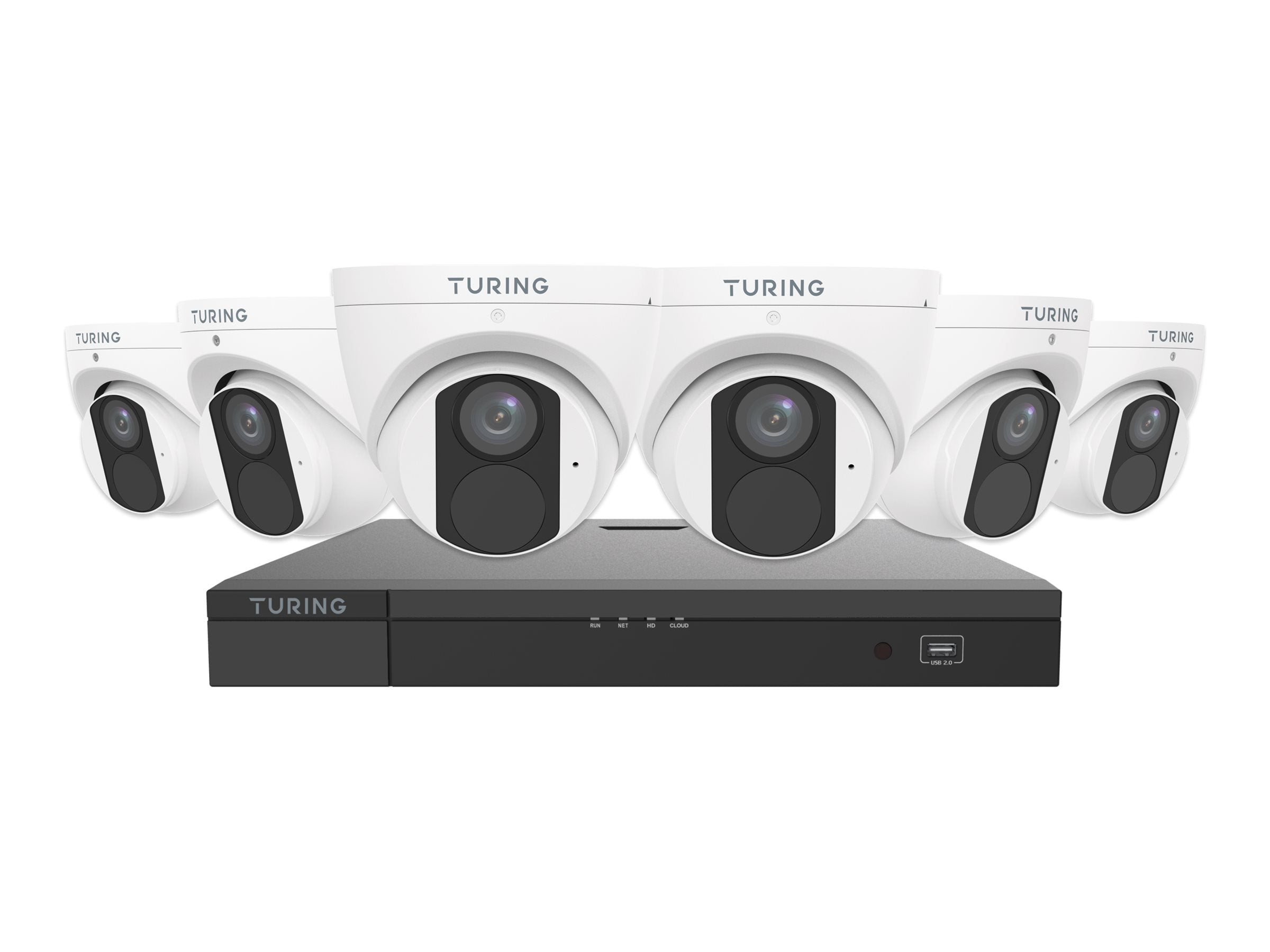 Turing LITE - NVR + camera(s) - PoE, AC powered - 8 channels - 1 x 2 TB - 6 camera(s) - CMOS TLK6T482
