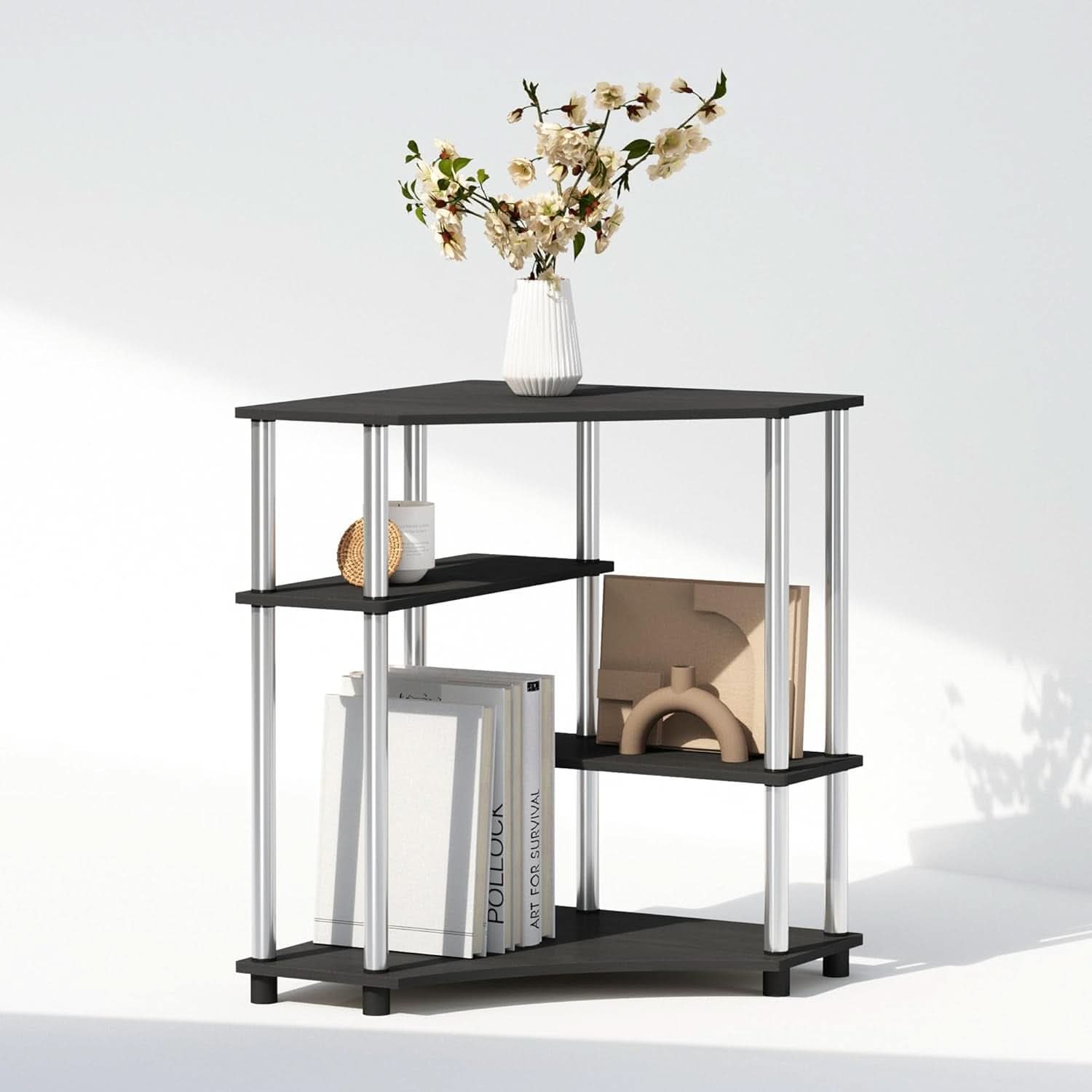 Turn N Tube Corner Shelf Americano Display Rack Bookshelf