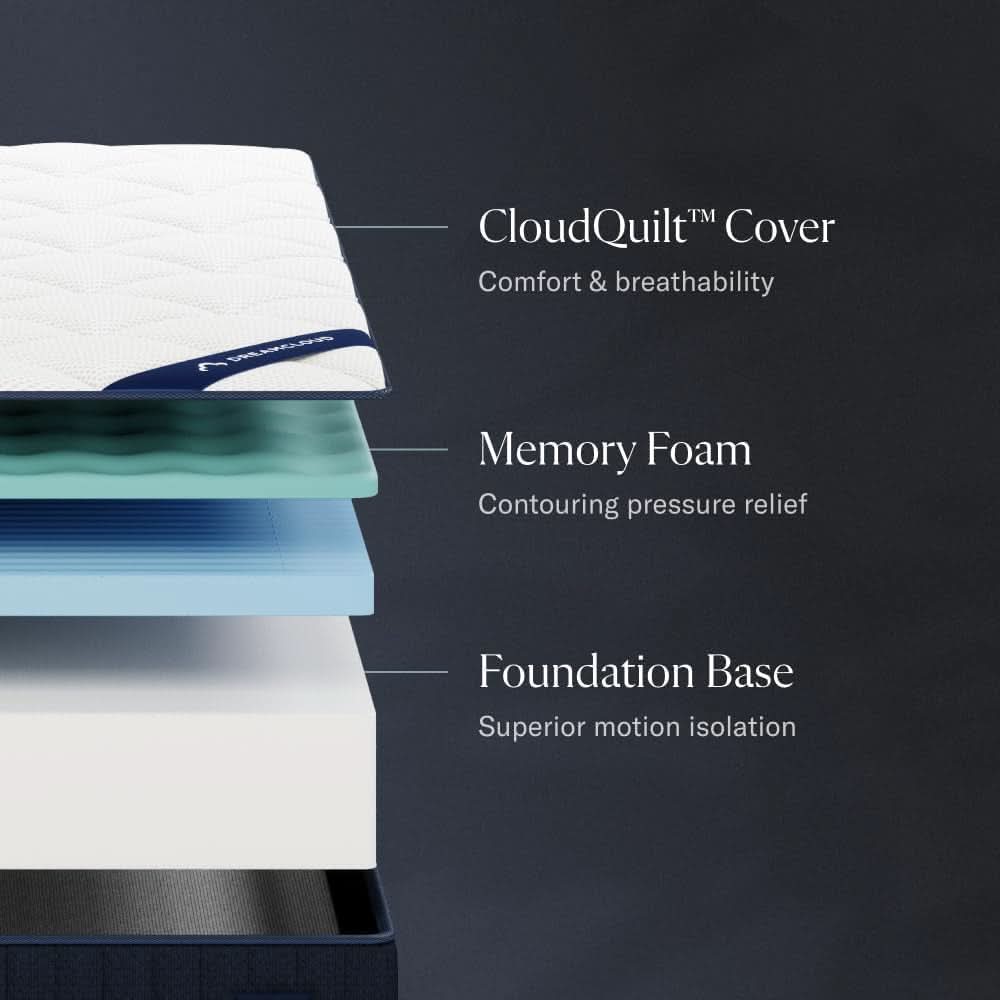 Twin Memory Foam Mattress With Cooling Cloud Quilt Top