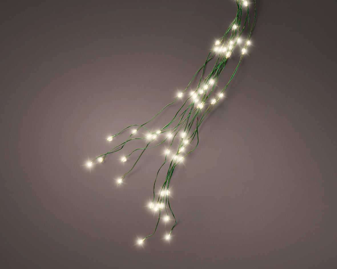 Twinkling Dreams Micro-LED Tree String Lights - Warm White - Green Wire