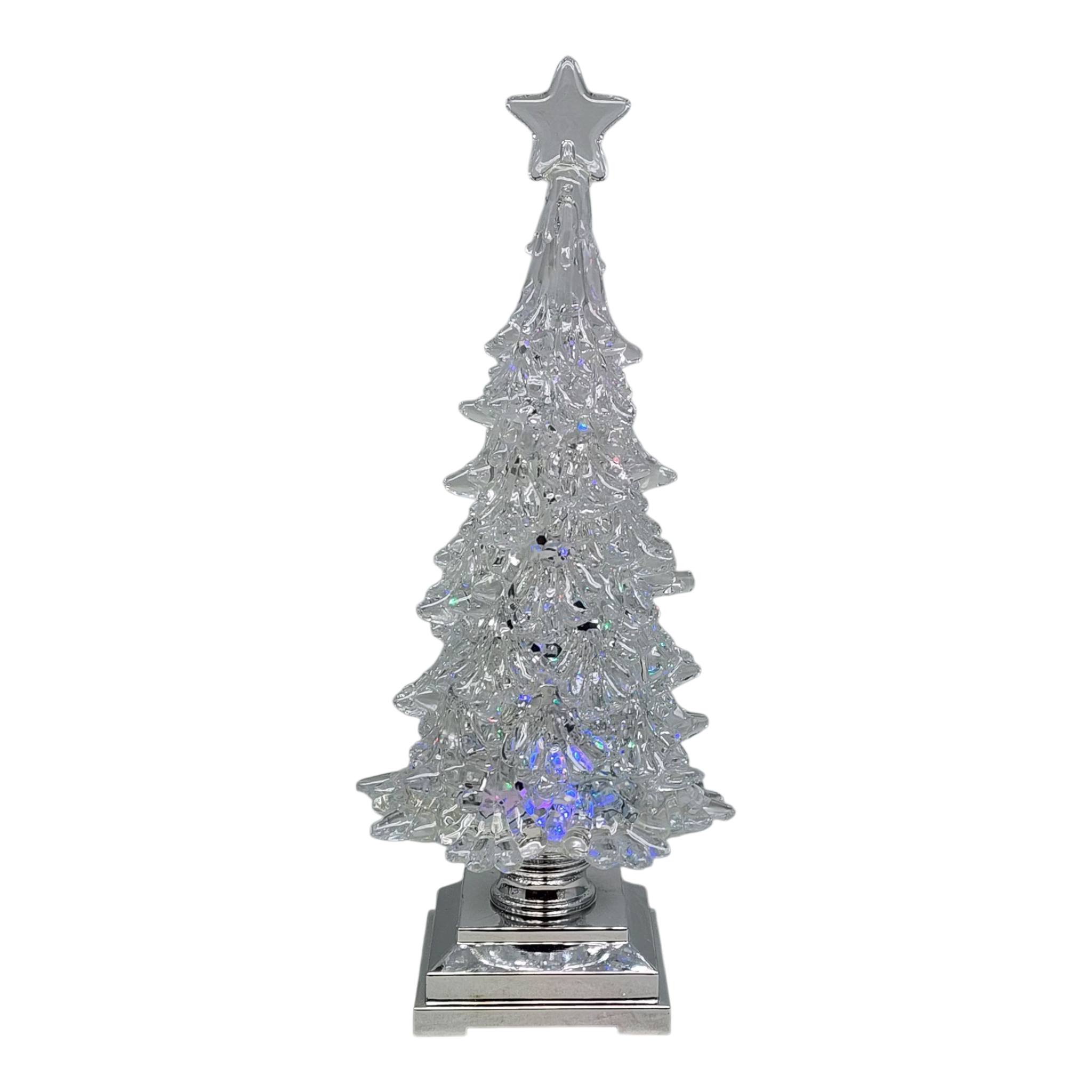 Twinkling Frost Lighted Waterglobe Tree - 12.5"