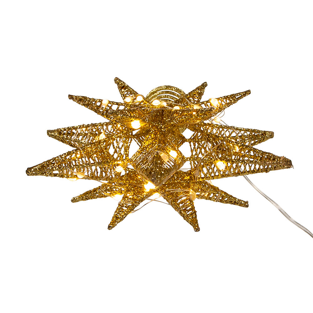 Twinkling Superbright LED Gold Starburst Treetopper