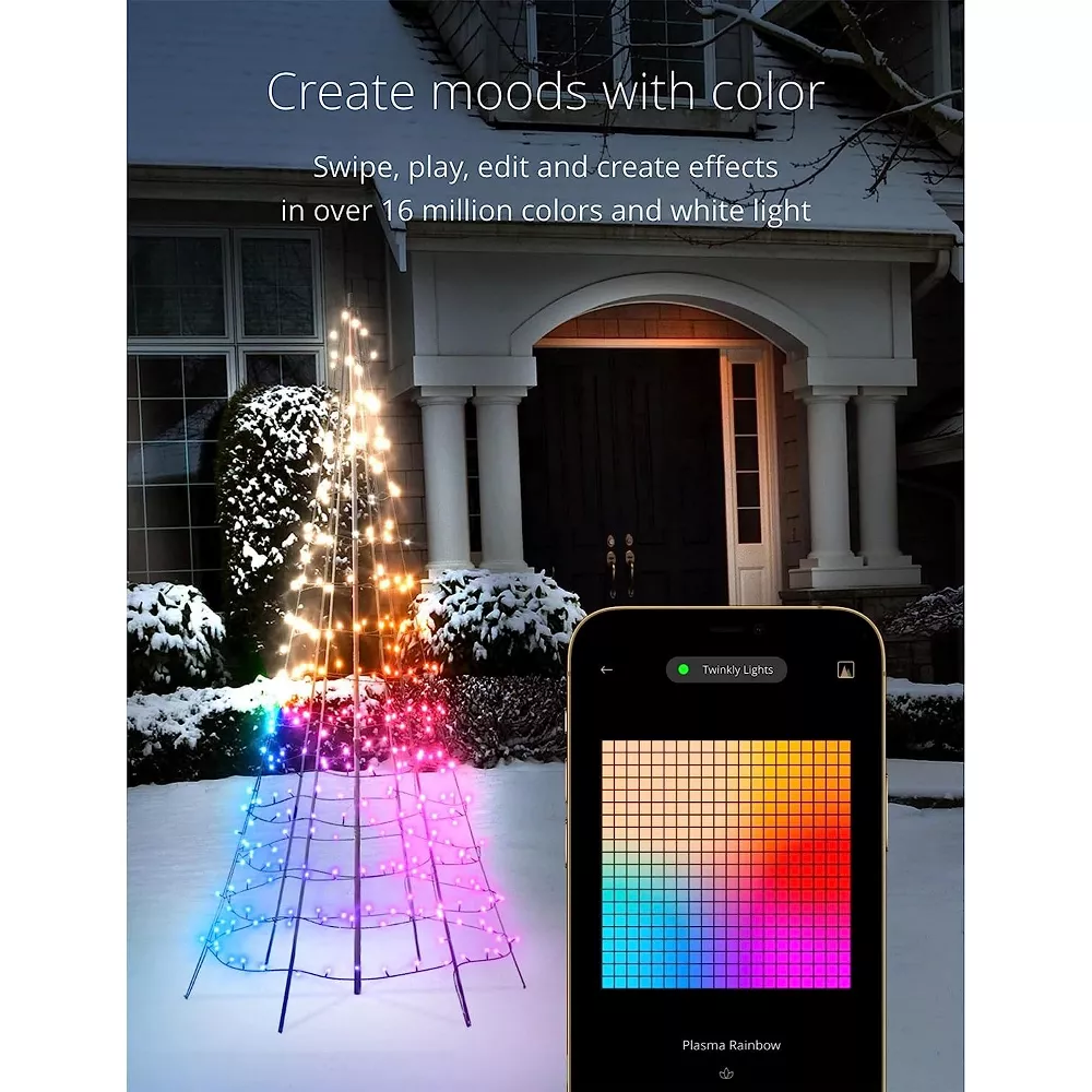 Twinkly 450-Light RGB LED Light Pole Tree (Generation II)