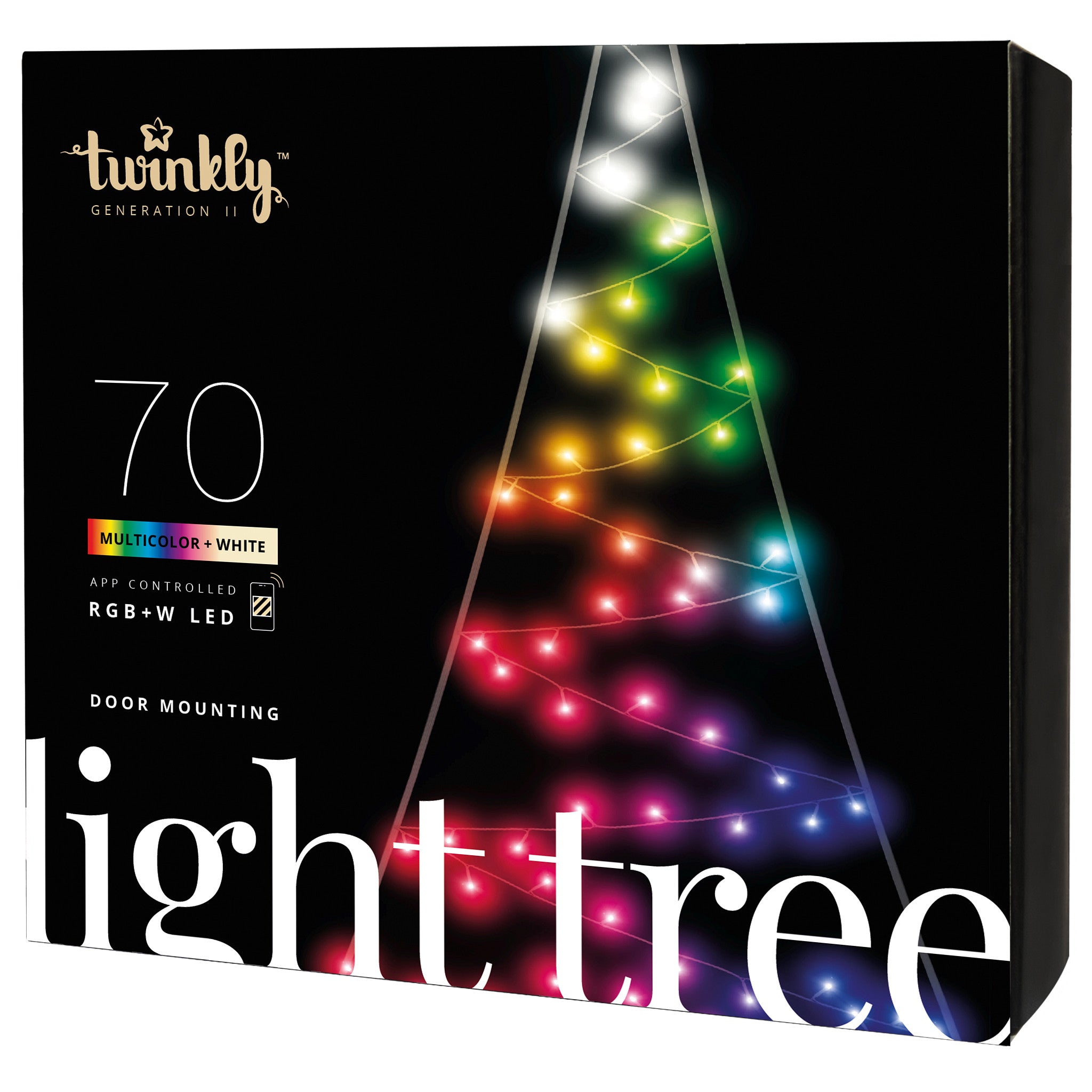 Twinkly 70-Light RGB LED 2D Light Tree (Generation II)