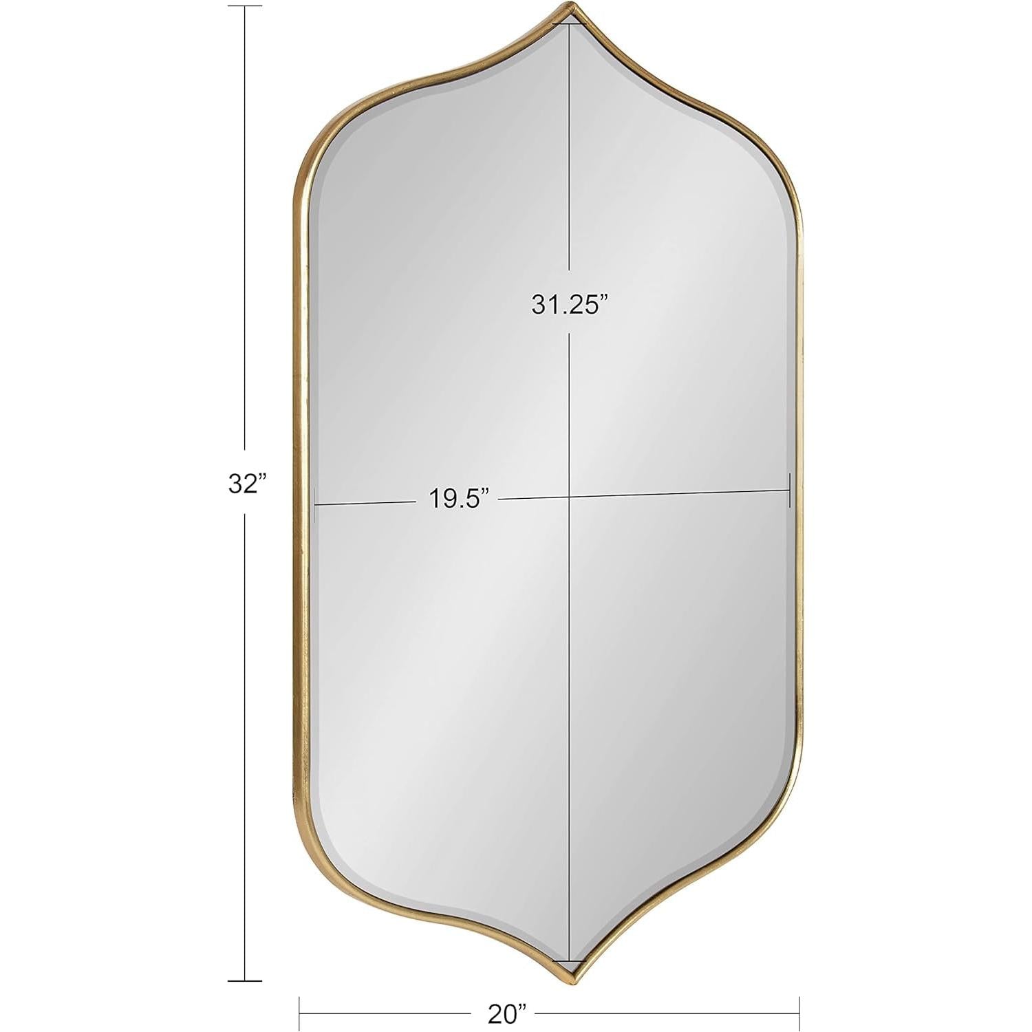 Tyla Wall Mirror 20x32 Inches Gold Finish Contemporary