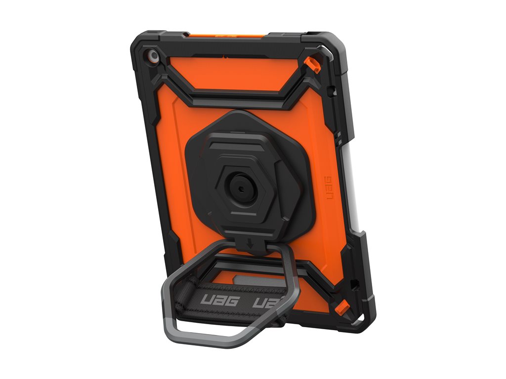 UAG Plasma Series - Back cover for tablet - rugged - orange/black - for Apple 10.2-inch iPad (7th generation, 8th generation, 124471B19740