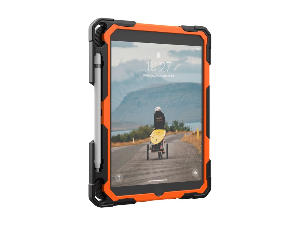 UAG Plasma Series - Back cover for tablet - rugged - orange/black - for Apple 10.2-inch iPad (7th generation, 8th generation, 124471B19740