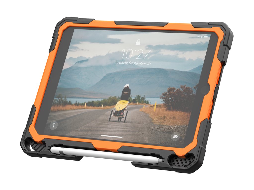 UAG Plasma Series - Back cover for tablet - rugged - orange/black - for Apple 10.2-inch iPad (7th generation, 8th generation, 124471B19740