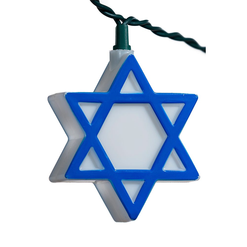 UL 10-Light Hanukkah Star Of David Light Set